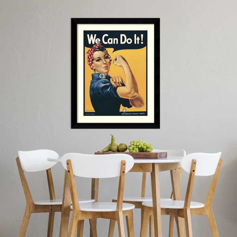Framed Art Print 'Rosie The Riveter ("We Can Do It!")' by Howard Miller 25 x 31-inch