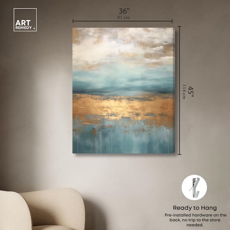 Cloudscape in Gold III Canvas by Art Remedy, Gallery Wrapped