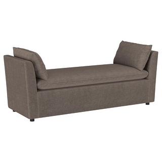 Robin Upholstered Accent Bench with Armrests Brown - 64.25'' X 22.50'' X 24.75''