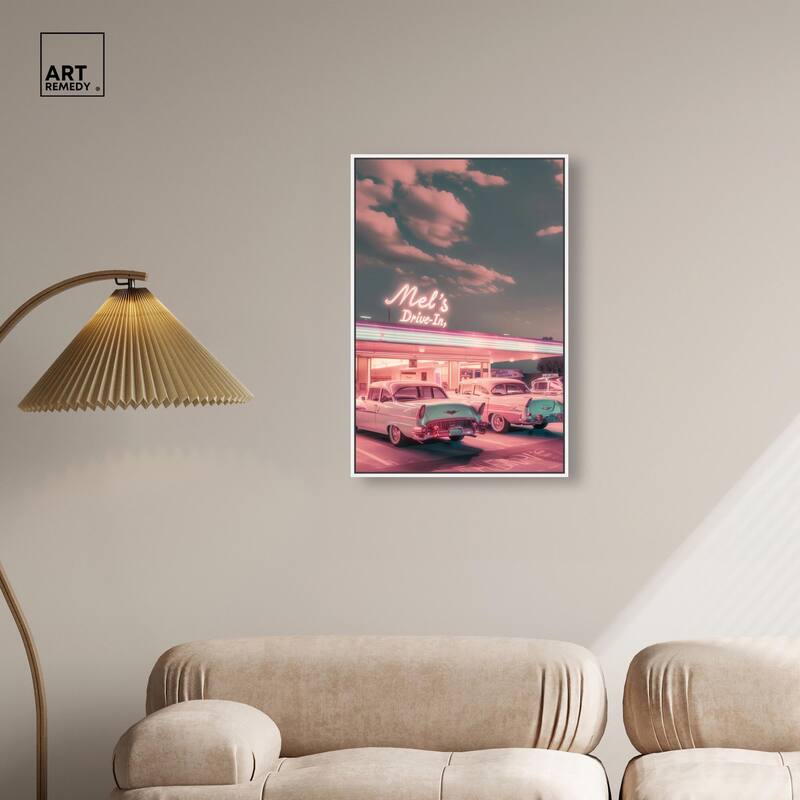 Drive In Stop Canvas by Art Remedy