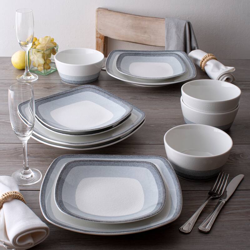 Noritake Colorscapes Layers 12-Piece Square Set, Service For 4