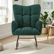 preview thumbnail 19 of 51, Teddy Fabric Tufted Glider Rocking Chair with Metal Frame Green