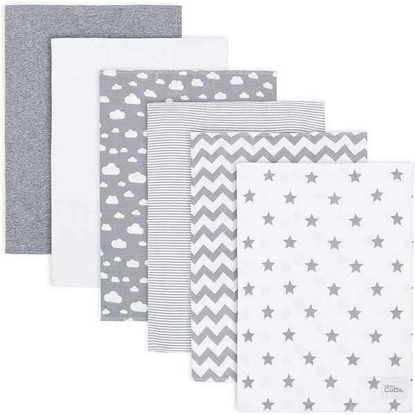 slide 2 of 82, Cotton Burp Cloth Extra Absorbent Burp Cloth by Comfy Cubs Grey Pattern - Pack of 6