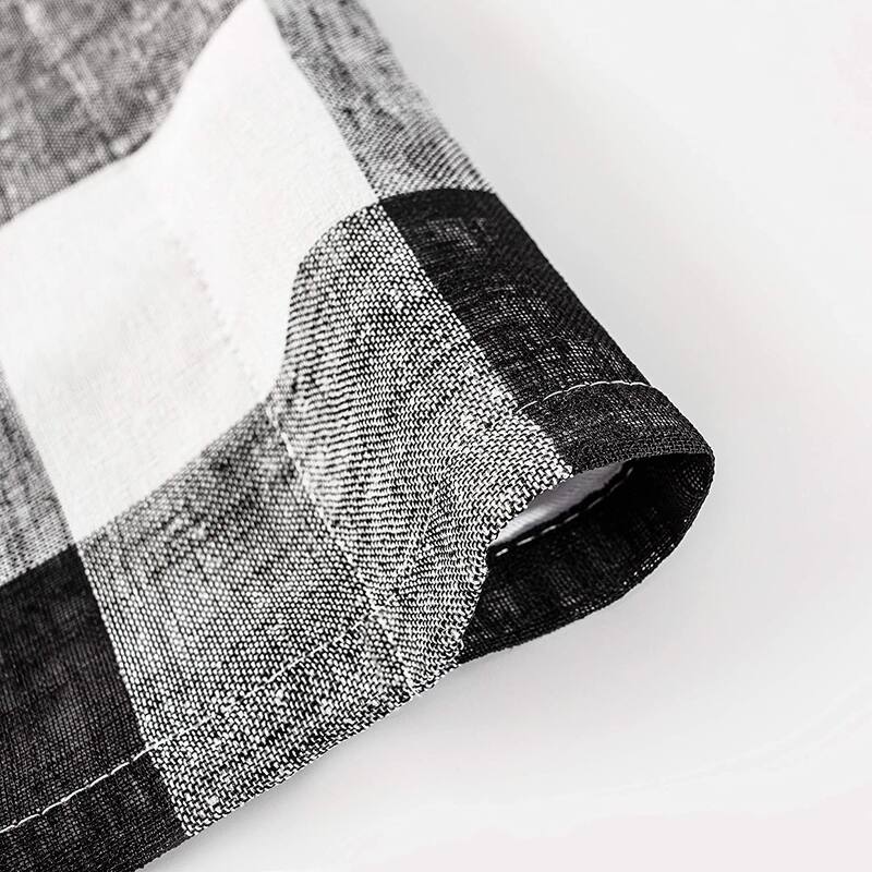 DriftAway Buffalo Check Woven Plaid Pattern Lined Blackout Rod Pocket Window Curtain Valance