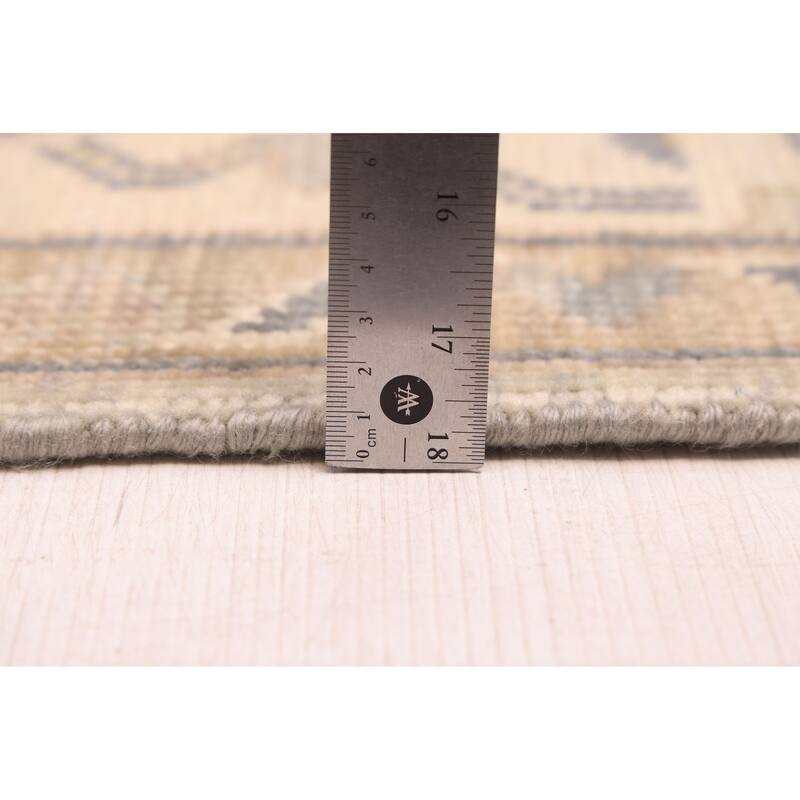 ECARPETGALLERY Hand-knotted Modern Oushak Sage Wool Rug - 9'0 x 12'3