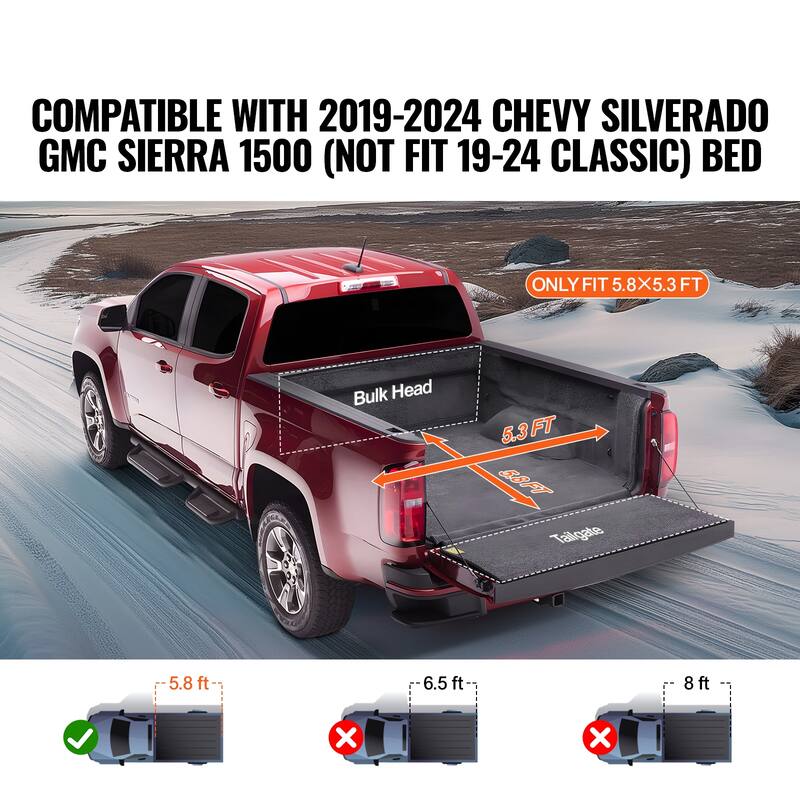 Truck Bed Cover, Roll Up Truck Bed Tonneau Cover, Soft PVC, Roll Up Tonneau Cover