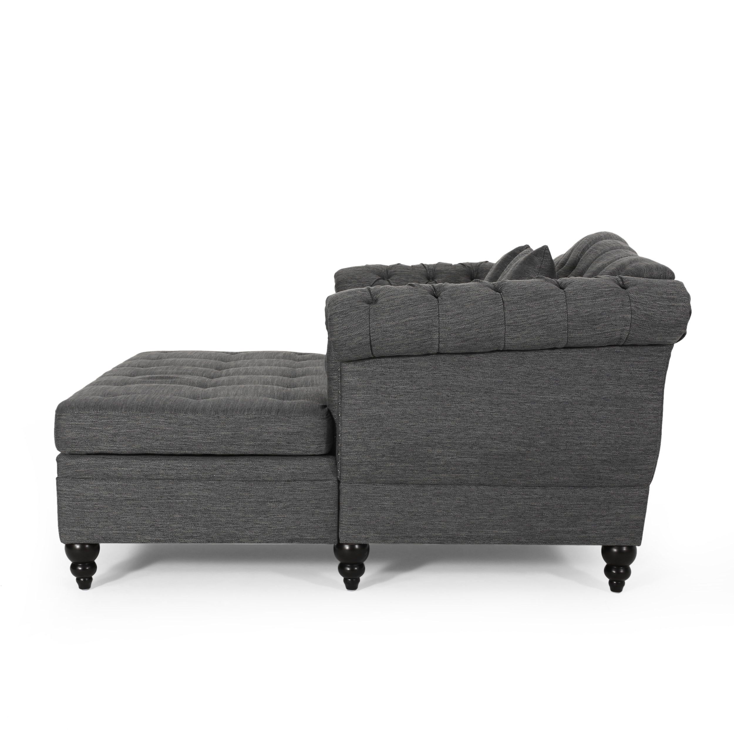 Wellston Tufted Double Chaise Lounge by Christopher Knight Home - 62.50