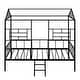 preview thumbnail 5 of 10, Twin Size Metal House Bed Frame with Slatted Support, Black