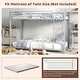 preview thumbnail 8 of 18, Gymax Twin Over Twin Low Metal Bunk Bed with Ladder Guardrails for