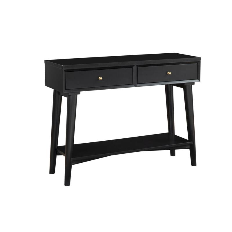 Solid Wood Console Table with Drawers and Floor Shelf - 42” L x 14” W x 33” H