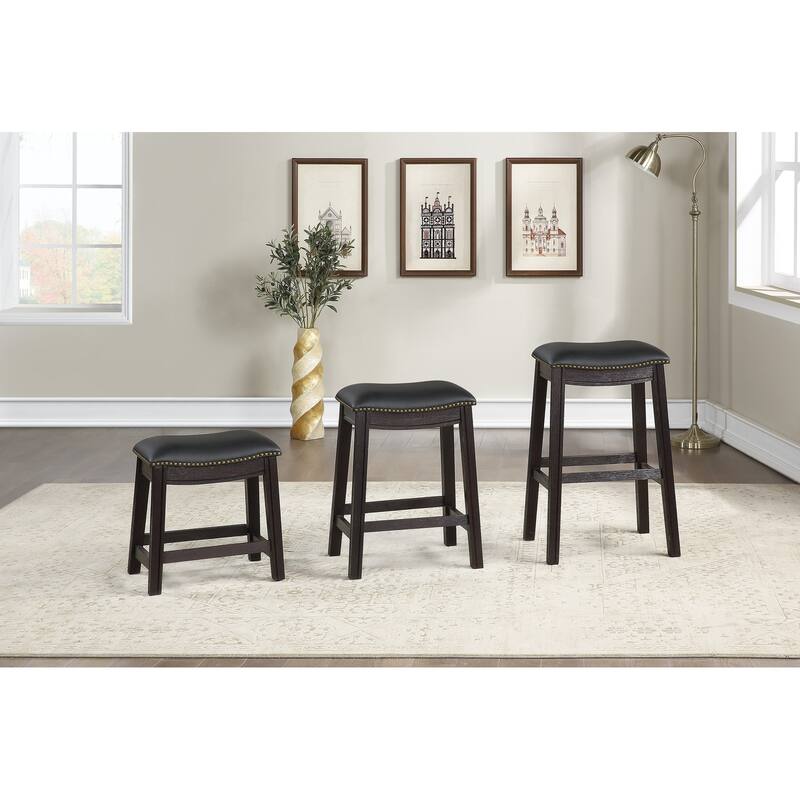 Black Pu Upholstery Bar Stool