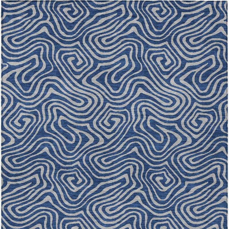 HomeRoots Abstract Transitional Rectangle Outdoor Rug