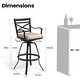 preview thumbnail 2 of 27, Outdoor Patio Bar Stools Aluminum Swivel Bar Chair with Sunbrella Cushion