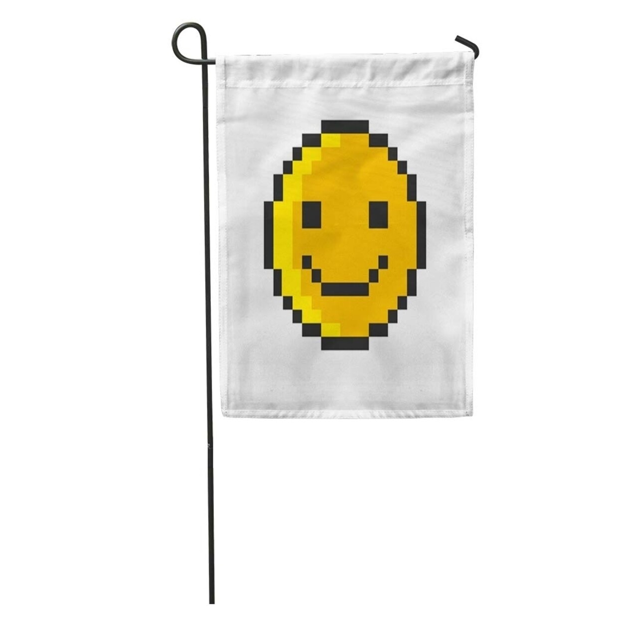 Orange Face Smiley Pixel On Yellow Smile Happy Avatar Beautiful Garden Flag Decorative Flag House Banner 28x40 Inch Overstock 31345521