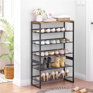 Shoe Rack 6 Tier - 11.8"D x 29"W x 44.57"H