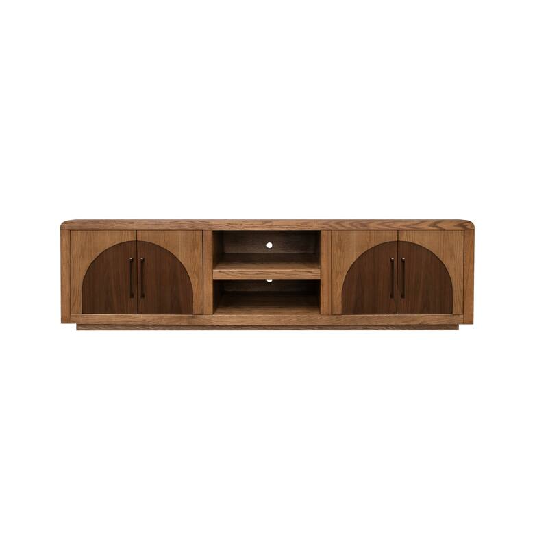 Bridgevine Home Eclipse 92 inch TV Stand Console, for TVs up to 100 inches, Two-Tone Finish
