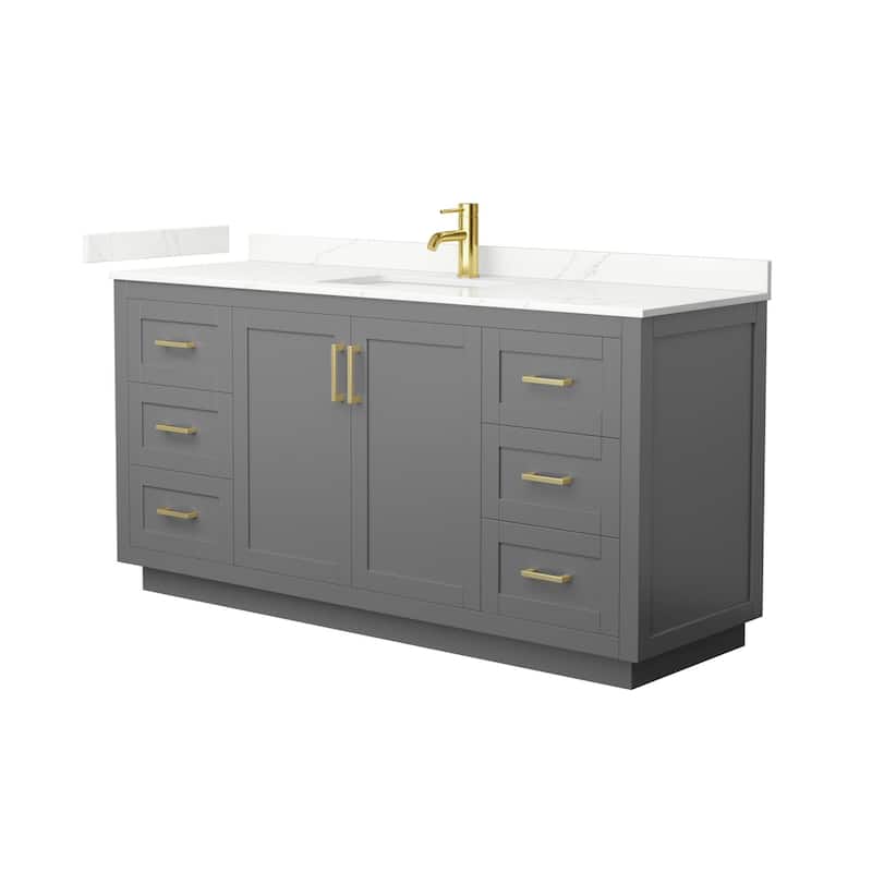 Wyndham Collection WCF292966S-QTZ-UNSMXX Miranda 66" Free Standing