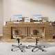 preview thumbnail 19 of 21, Modern Wood Computer Desk with 5-drawer for Home Office