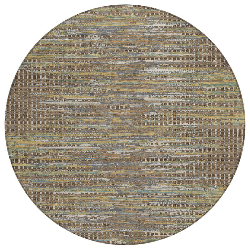 Machine Washable Indoor/ Outdoor Casual Keystone Chantille Rug