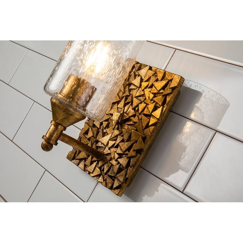 Mosaic 1-Light Gold Wall Sconce - small
