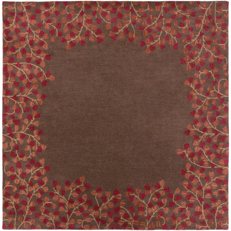 Rome Hand Tufted Floral Border Area Rug