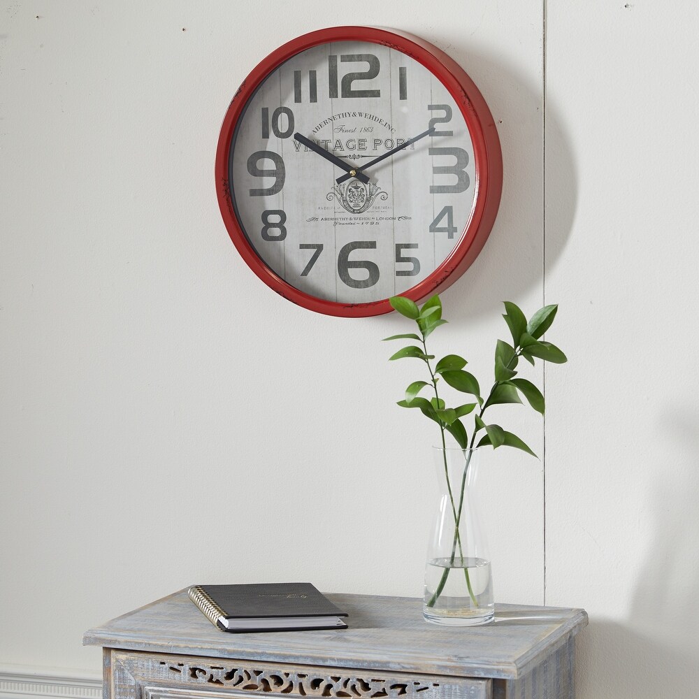 Buy Red Clocks Online at Overstock | Our Best Decorative ...