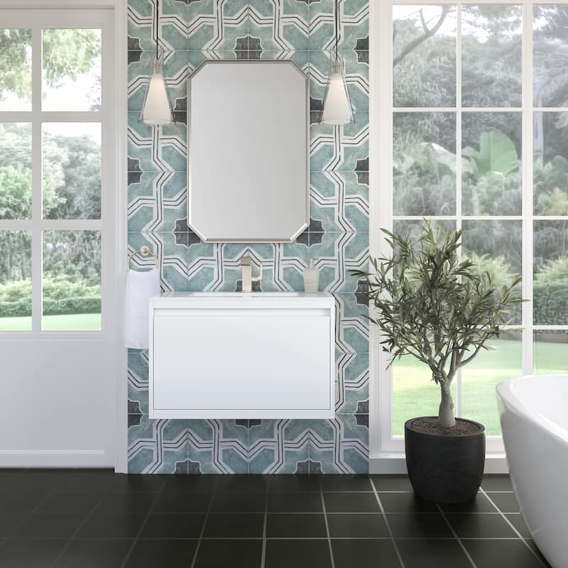 James Martin Vanities Mantova 31.5" Single Vanity Cabinet, Glossy White