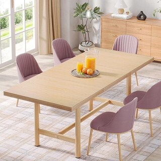 Dining Table Kitchen Table for 6, 63 Inches Rectangular Dining Room ...