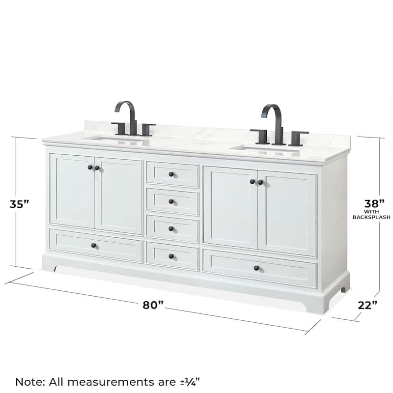 Wyndham Collection WCS202080D-QTZ-US3MXX Deborah 80" Free Standing