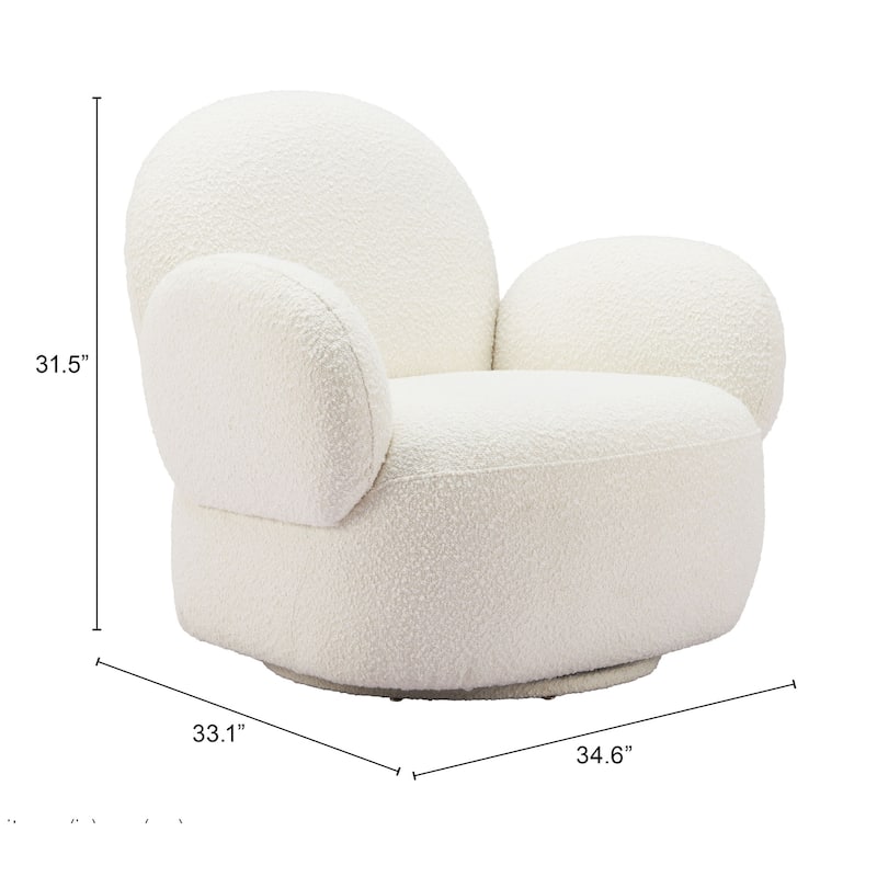 Pilka Swivel Chair White