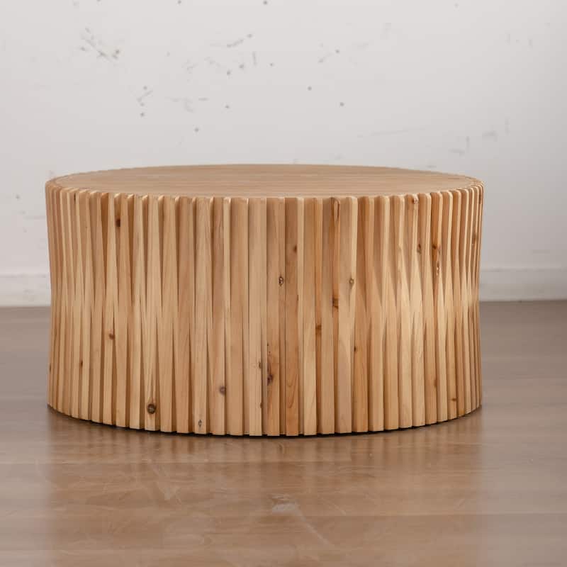 31.5" Retro Fashion Style Cylindrical Coffee Table