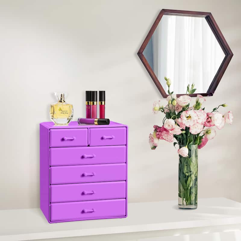 Sorbus Large Acrylic Makeup Organizer and Jewelry Storage Case - 9.50" L x 6.25" W x 11.25" H