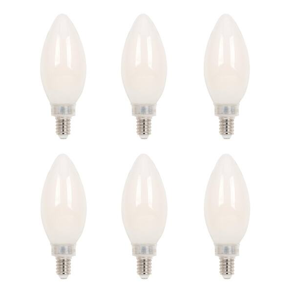 Westinghouse 60-Watt Equivalent B11 Dimmable Filament LED Light Bulb Soft White Light (6-Pack)