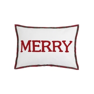 Merry Embroidered Pillow