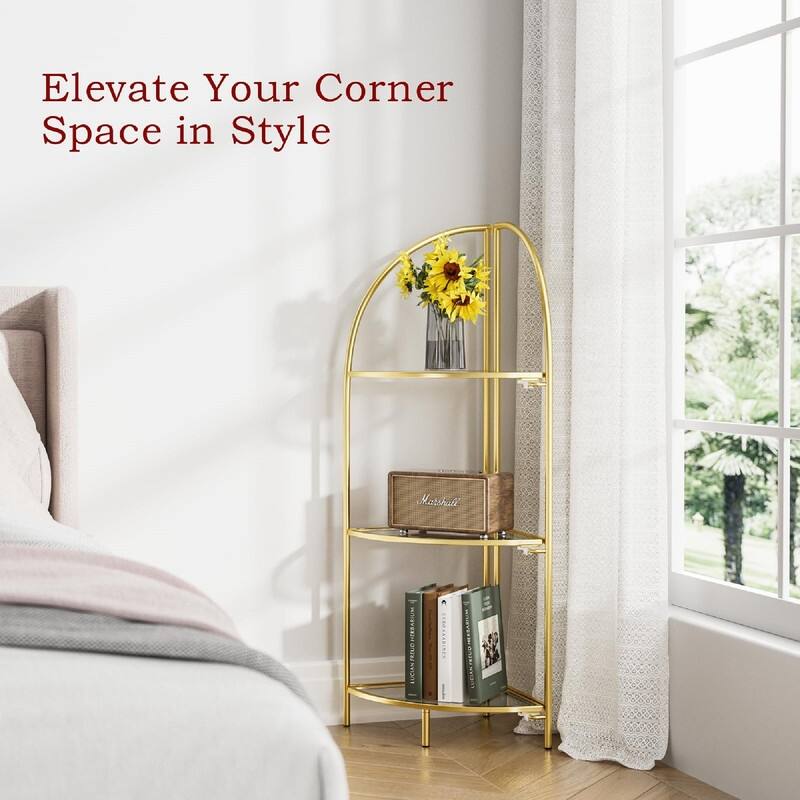 Metal Corner Plant Stand - 14.2"D x 13.8"W x 43.3"H