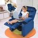 preview thumbnail 15 of 38, Gymax Kids Youth Recliner Chair Velvet Fabric w/Cup Holder & Side