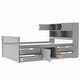preview thumbnail 37 of 52, Captain Platform Bed Frame with Storage Bookcases, Shelves & Four Drawers