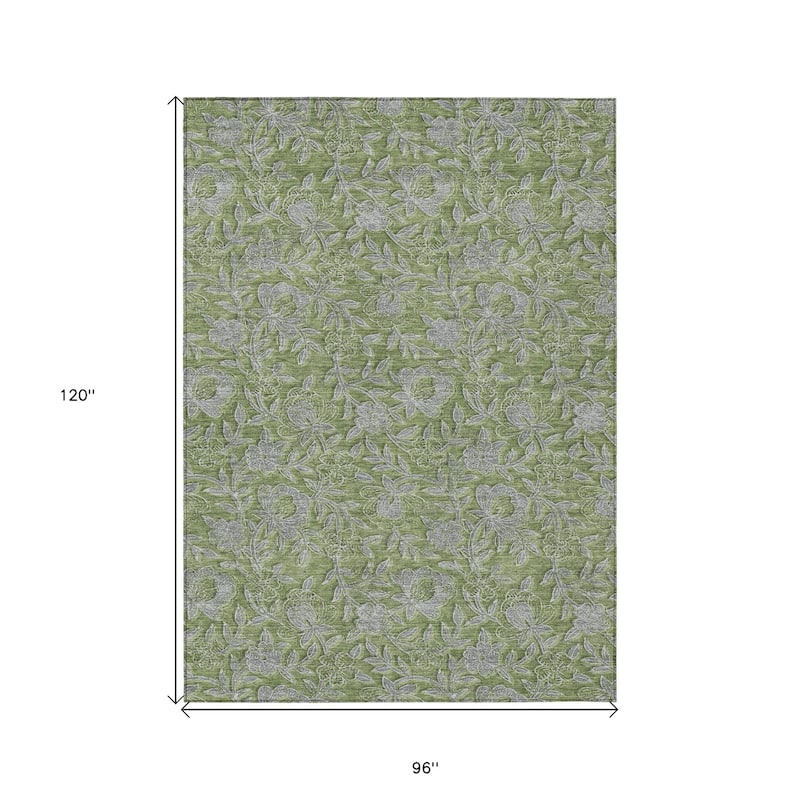 HomeRoots Floral Transitional Rectangle Outdoor Rug