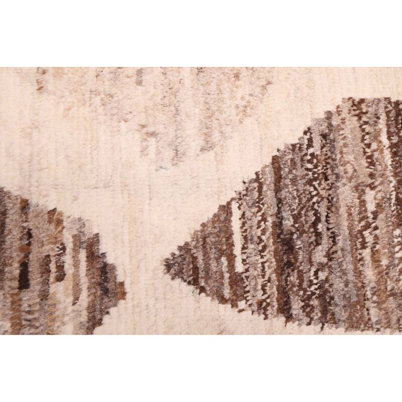 ECARPETGALLERY Hand-knotted Pak Finest Marrakesh Ivory Wool Rug - 8'0 x 9'9