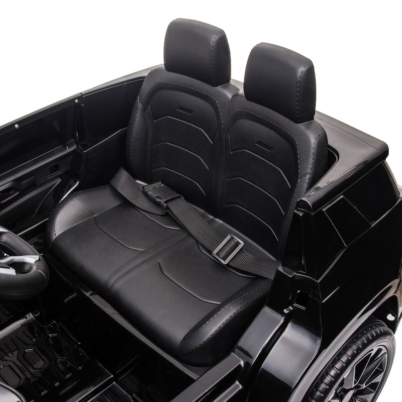 Black Parent Remote Control Electric Car Toy, Ride on Truck Car with Music Control Buttons, Engineering Vehicle with Seat Belts