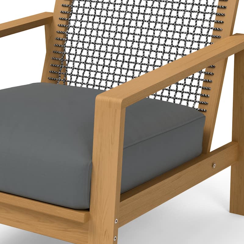 4-piece Furniture Set Outdoor Patio Conversation Set Acacia Wood