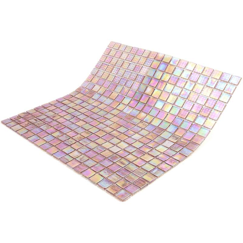 Apollo tile 12" x 12" Skosh Glossy China Pink Glass Tile (18.69 sq ft/case) - 20 Pack