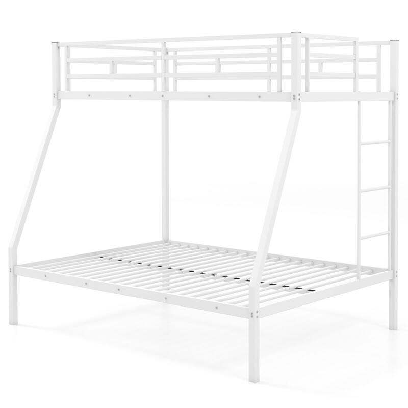 Costway Twin Over Full Metal Bunk Bed with Integrated Ladder - See Details