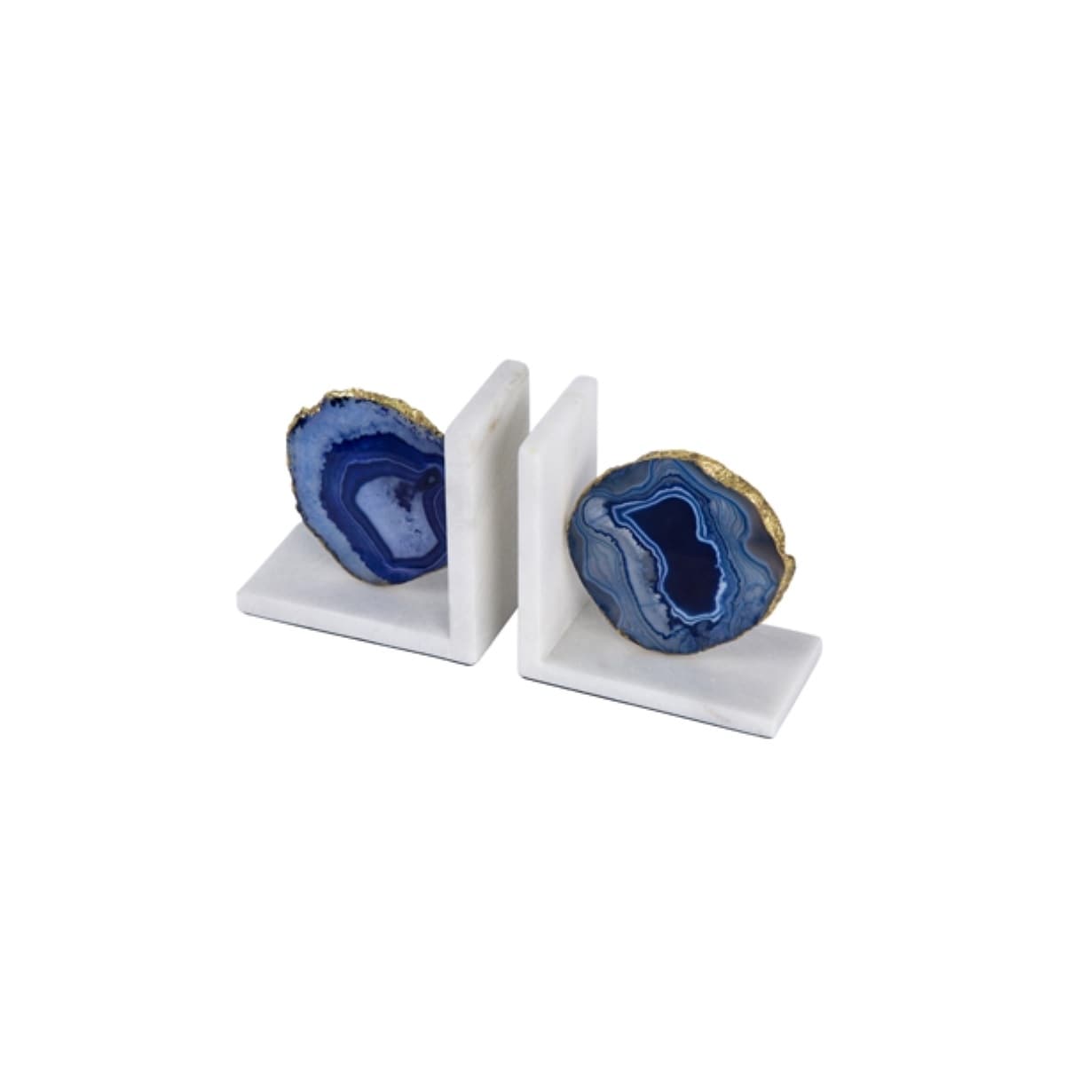 Polished Agate and Marble Bookends - 5.5