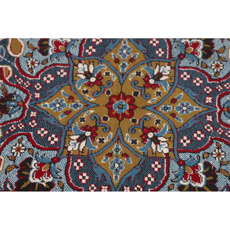 Medallion Kashan Turkish Area Rug Machine Made Living Room Carpet - 9'8" x 13'0"