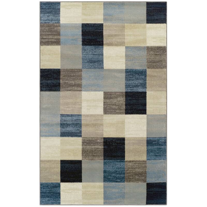 Contemporary Block Tile Indoor Area Rug or Runner by Superior