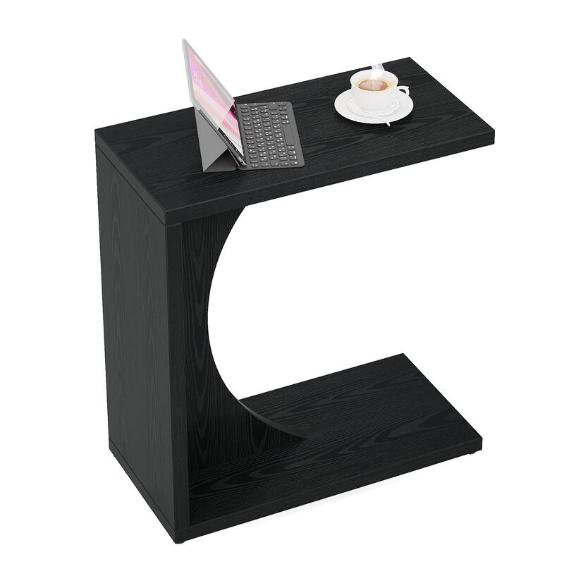 C-Shaped End Table, Sofa Side Table, Living Room Bedroom C Table Accent Side Table