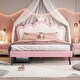 preview thumbnail 13 of 30, Upholstered Princess Bed with Crown Headboard