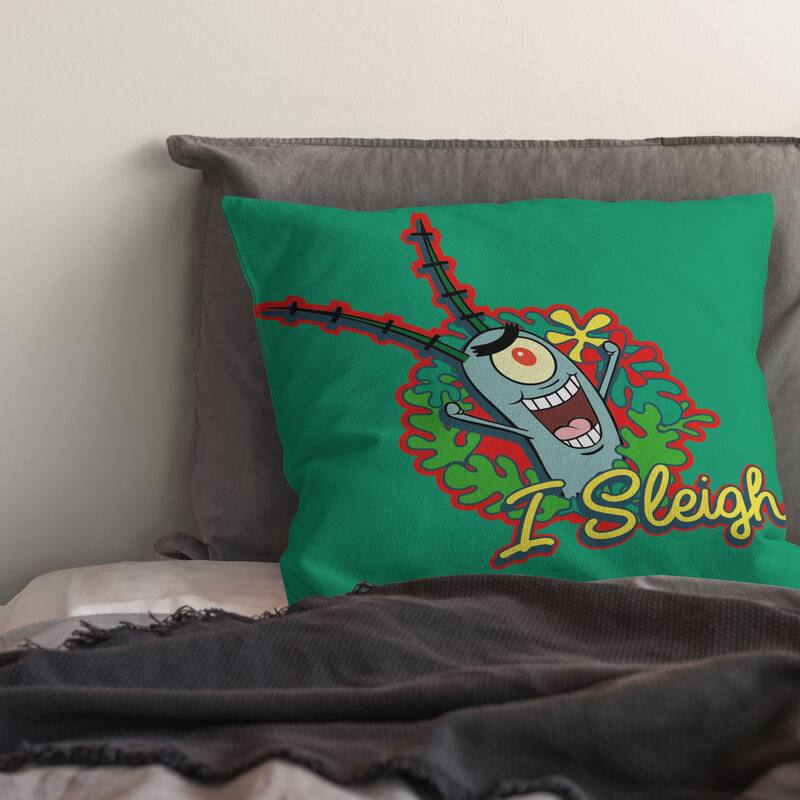 Nickelodeon Spongebob Squarepants Christmas 18 Inch Throw Pillow