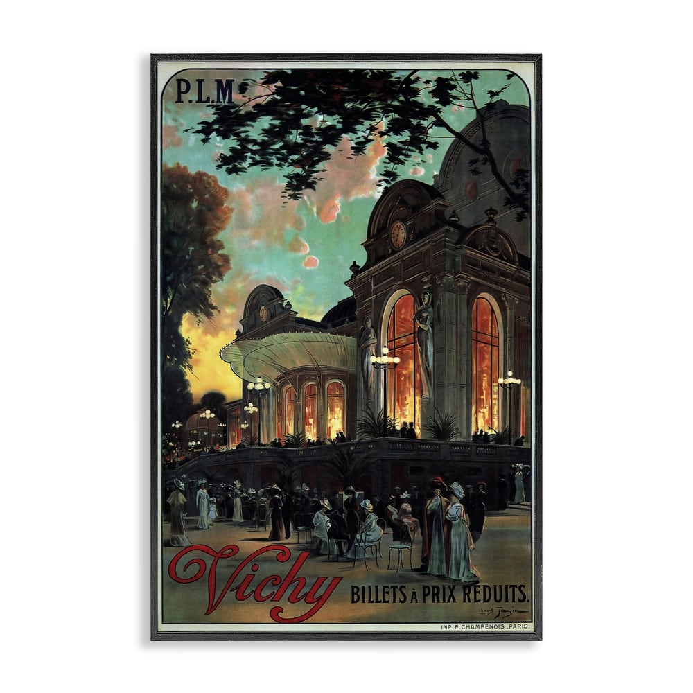 Stupell Vichy Cultural Antique Poster Framed Giclee Art Design By Marcus Jules